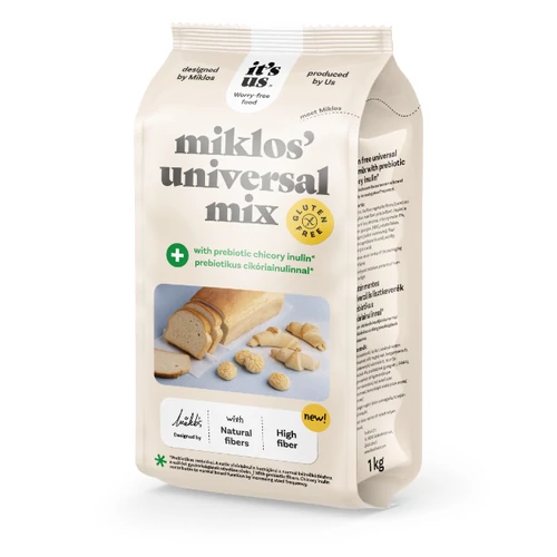 It's us Miklós' universal mix plus lisztkeverék prebiotikus cikóriainulinnal 1000g
