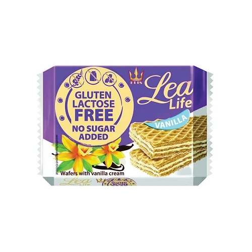 Lea Life vanília krémmel töltött glutén- és laktózmentes ostya 95g