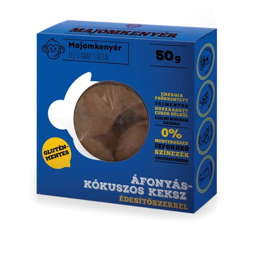 Majomkenyér áfonyás-kókuszos paleokeksz 50g
