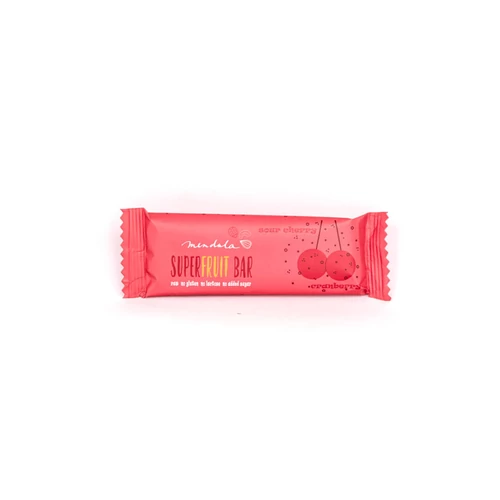 Mendula vörösáfonyás-meggyes superfruit bar 40g