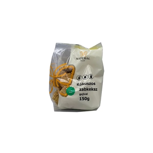Natural gluténmentes zabkeksz kókusszal és gojival 150g