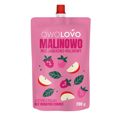 Owolovo 100% alma-málna gyümölcspüré 200g