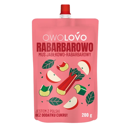 Owolovo 100% alma-rebarbara gyümölcspüré 200g