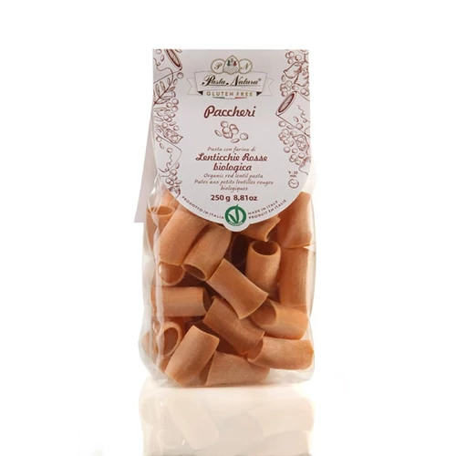 Pasta Natura bio gluténmentes lencse és teljes kiőrlésű rizs tészta nagy formák 250g