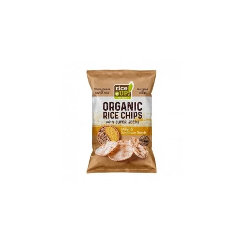 Rice Up bio barna rizs chips kölessel és napraforgóval 25g