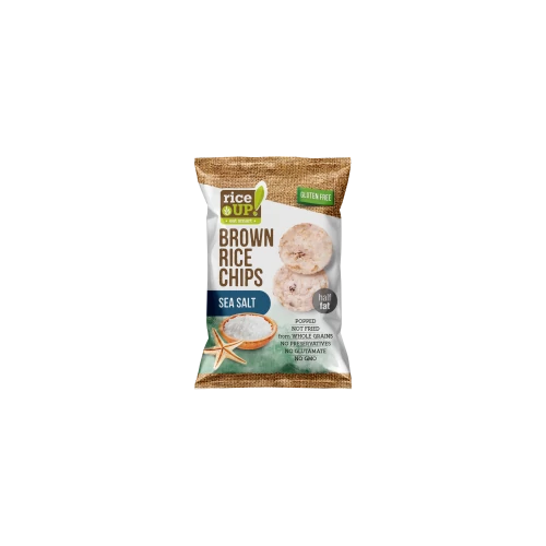 Rice Up barna rizs chips tengeri sós ízű 60g