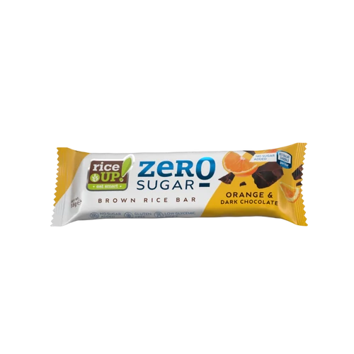 Rice Up Zero Sugar gluténmentes rizsszelet narancsos étcsokoládéval 18g