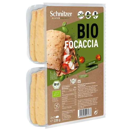 Schnitzer bio gluténmentes focaccia 220g