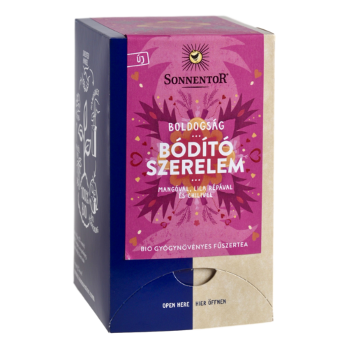Sonnentor bio Boldogság - Bódító szerelem - herbál gyümölcstea  keverék - 18 filter 36g