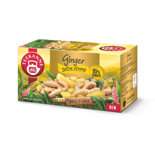 Teekanne Ginger extra strong - citrom ízű gyömbértea - 20 filter 35g