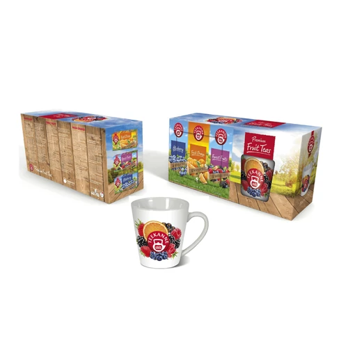Teekanne gyümölcstea válogatás bögrével 676g