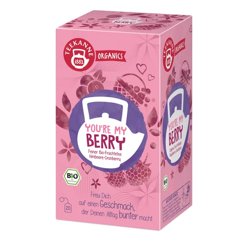 Teekanne Organics You're My Berry - bio málna és vörösáfonya gyümölcstea 20 filter 36g