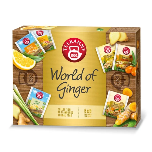 Teekanne World of Ginger gyömbér ízű teaválogatás - 30 filter 55g