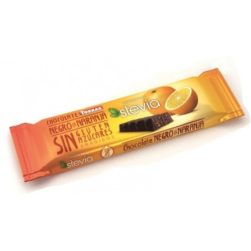 Torras Stevia narancsos étcsokoládé  édesítőszerrel 35g