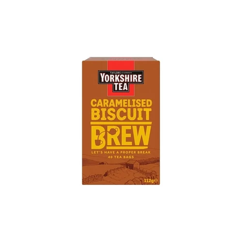 Yorkshire Tea Caramelised Biscuit Brew - fekete tea karamellás keksz ízesítéssel  - 40 filter 112g